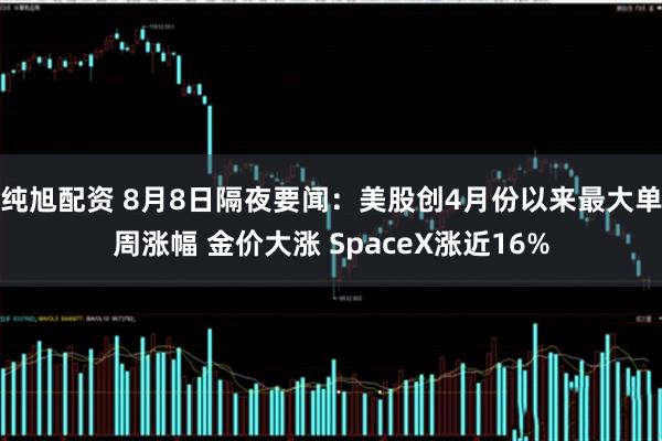 纯旭配资 8月8日隔夜要闻：美股创4月份以来最大单周涨幅 金价大涨 SpaceX涨近16%
